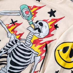 Top vente 100% coton pull polaire à capuche imprimé personnalisé XS hiver Streetwear brodé poches kangourou lettre bouffante - Product Image 2