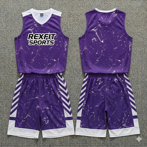 ชุดยูนิฟอร์มบาสเก็ตบอล Rexfit Sports แบบสั่งพิมพ์ลายสำหรับผู้ใหญ่ คุณภาพสูง ผลิตจากผ้าโพลีเอสเตอร์แห้งเร็ว - Product Image 6