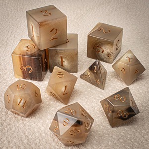 Juego de Dados D&D Hechos a Mano de Cuerno de Búfalo, Formas Geométricas, Imitación Antigua Pulida, Duradero, Coleccionable de Arte por OCEAN EXPORT - Product Image 5