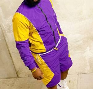 Ensemble de vêtements de sport légers personnalisés pour hommes, veste coupe-vent, sweat à capuche en nylon et ensemble de shorts, survêtement coupe-vent - Product Image 4