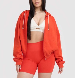 Nueva Sudadera con Capucha para Mujer, Elegante y de Alta Calidad, Personalizada, con Cierre, Hombros Caídos, Manga Larga y Puños Acanalados, Sudadera de Invierno para Mujer al por Mayor - Product Image 4