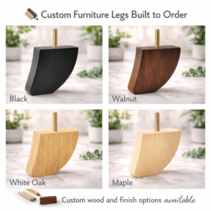 High Quality Solid Wood Curved Heavy Duty Furniture Feet Customizable Mid Height <b>Sofa</b> <b>Legs</b> <b>Replacement</b> Parts Easy Installation - Product Image 3