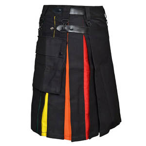 Kilt utilitaire hybride pour hommes, kilt écossais arc-en-ciel, tenue traditionnelle des Highlands 2026 - Product Image 3