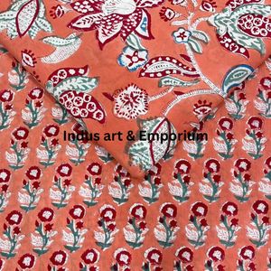 Block Print Cotton Cambric 60X60 Running Fabric Traditional Jaipuri Print Cotton Fabric - Product Image 6