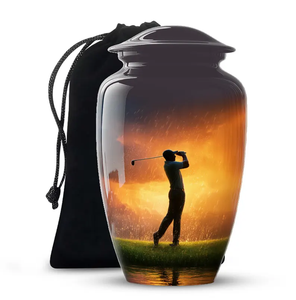 Human <b>Ashes</b> Cremation Urn Wooden Memorial Urn Personalized <b>Keepsake</b> Vase with Drawstring Pouch - Product Image 1