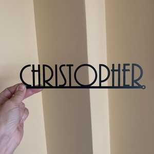 Letrero de Madera Negro Personalizado con Nombre de Familia, Letras Cortadas, Placa para Colgar en la Pared, Decoración Personalizada - Product Image 4