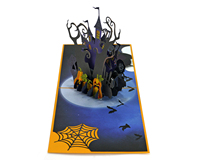 Carte pop-up 3D de luxe pour Halloween, style européen, pour salutations professionnelles et décorations de fêtes