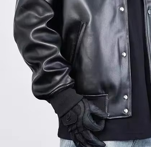 Nouvelles tenues à la mode, veste vintage à col rabattu, veste en cuir tendance, veste pour homme, veste grande taille, logo personnalisé - Product Image 5