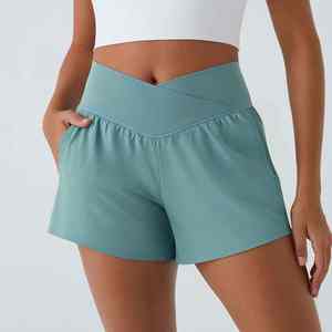 Short de course pour femmes, ultra léger, séchage rapide, mélange de nylon et de spandex, couleurs unies, design minimaliste, équipement de fitness - Product Image 5