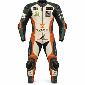 Ergonomic Custom <b>Leather</b> Motorbike Suit Professional Track Racing <b>Outfit</b> Breathable Perforated <b>Leather</b> Suit MBS-0010 - Product Image 1