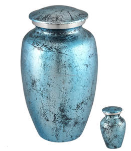 Oferta exclusiva Urna de cremación Urna funeraria azul y negra Cuidadosamente hecha a mano con acabados elegantes para honrar y recordar - Product Image 6