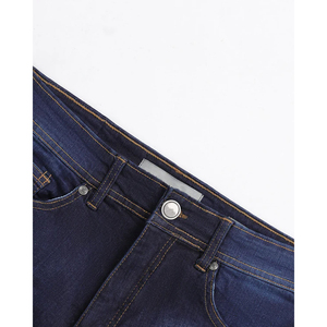 Jeans de Mezclilla para Hombre, Corte Slim Fit, Pierna Recta, Lavado Oscuro, Cintura Media, Algodón, Estilo Casual Otoñal, Alta Calidad - Product Image 2