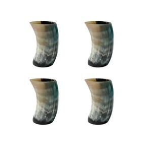 Vaso de chupito artesanal de cuerno de búfalo natural, estilo OX/Búfalo Love, para vino y bebidas, tamaño personalizado con tapa - Product Image 1