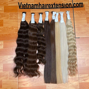 Extensiones de Cabello Vietnamitas, Color Marrón/Blanco/Rubio, Cabello Virgen Remy, Ondulado Natural, Super Double Drawn, 100g, Longitud de 8 a 32 Pulgadas - Product Image 1