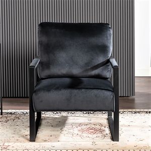 Poltrona Moderna Stile Mid-Century con Struttura in Metallo Quadrata, Classica Sedia con Braccioli per Casa, Ufficio, Soggiorno e Camera da Letto - Product Image 6