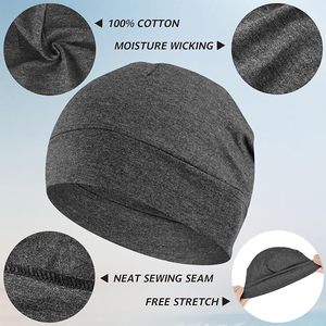 Bonnet unisexe pour adulte, couleur unie, 100% polyester, respirant, imperméable, évacuant l'humidité, style décontracté, extensible, tricot plat - Product Image 1