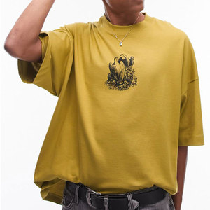 เสื้อยืดคอตตอนสกรีนโลโก้แบบกำหนดเอง แขนสั้น สไตล์ลำลอง ยูนิเซ็กส์ สตรีทแวร์ เสื้อยืดผู้ชาย ขายส่ง - Product Image 3