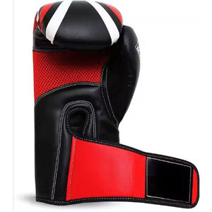 Gants de boxe d'entraînement en cuir marron Econex Sports avec fermeture et sangle de poignet réglable pour adultes - Product Image 5