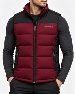 Wholesale <b>Men</b> Windproof Quick Dry Breathable Puffer Jacket <b>Vest</b> Polyester/Cotton Material <b>Winter</b> Premium Quality - Product Image 2