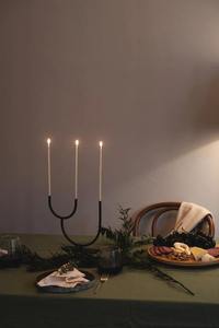 Elegant Metal <b>Black</b> <b>Candlestick</b> Wrought Iron Standing Type Metal Holder for Three Christmas Candles Other Candle Holders Candle - Product Image 4