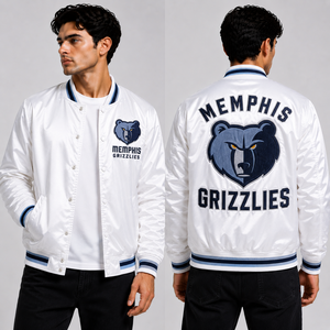 Custom New Orleans Yellow Satin Varsity Jacket Embroidered Logo Bomber Men Wholesale OEM Teamwear Streetwear Factory US - Product Image 3
