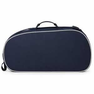 Custom <b>Navy</b> Blue Luxury Sport Duffle <b>Bag</b> with Red Stripe Zipper Closure Waterproof Large Capacity Durable Canvas Material - Product Image 2