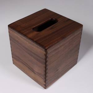 Caja de pañuelos de madera hecha a mano, diseño clásico, almacenamiento decorativo para el hogar, comedor, impermeable, duradera, independiente - Product Image 4