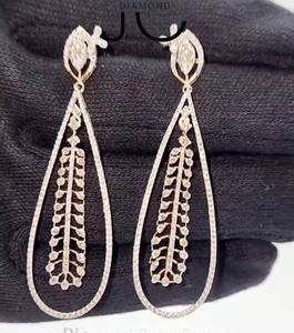 Pendientes de Diamantes Naturales de Corte Brillante de Alta Calidad, 2.70 Ct, Oro de 14 Quilates, Certificados por IGI, Chapados en Rodio, para Mujer, Boda - Product Image 6