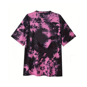 เสื้อยืดคอกลมแขนสั้นผู้ชายลายมัดย้อม ทรงหลวมใส่สบาย ผ้าถักลายพิมพ์ - Product Image 2