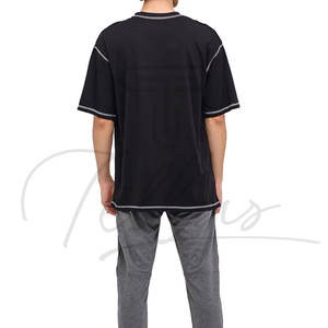 Wholesale OEM Heavyweight Regular Fit 100% Cotton Knitted Sporty <b>Men's</b> Custom T-<b>shirt</b> Custom Logo Hot Selling T-<b>Shirts</b> - Product Image 4