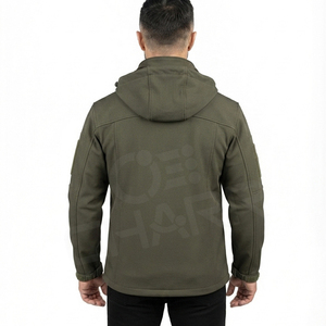 Veste coupe-vent imperméable personnalisée en softshell pour le sport et les activités de plein air, en polyester polaire, tactique, hiver, fermeture éclair longue, chasse, veste coupe-vent - Product Image 6