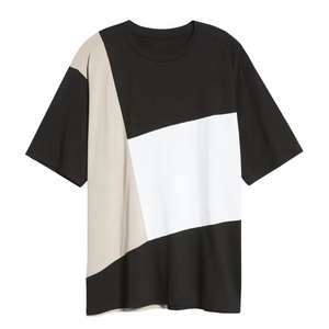 Camiseta Moderna Premium de Dos Tonos para Hombre, Manga Corta, Algodón Suave, Transpirable, Informal, para Verano, Elegante, Cómoda, Estilo Urbano - Product Image 3