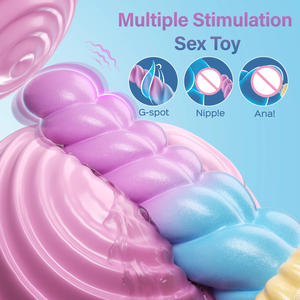 Dildo de Silicona Colorido, Tapón Anal, Expansor, Masturbador, Masajeador Anal, Dildo Realista de Silicona Líquida con Ventosas - Product Image 6