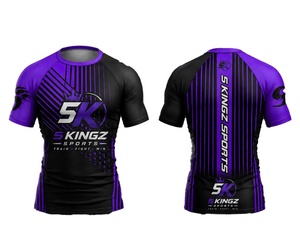 Kimono de BJJ MMA pour hommes, 5 SPORTS Rash Guard, uniforme de grappling brésilien, uniforme de boxe, logo imprimé par sublimation sur le devant, respirant, pour adultes - Product Image 5