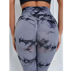 Leggings de yoga taille haute pleine longueur en Spandex uni 220g, extensibles dans les quatre sens, sans couture, avec taille élastique, pour femme - Product Image 6