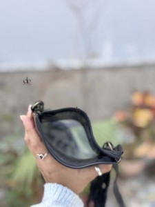 Bolso Transparente con Flecos de Cuero Tallado a Mano, Elegante Bolso para Teléfono, Bolso Pequeño, Bolso Multiusos para Mujer - Product Image 6