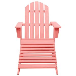 Sedia da Giardino in Legno di Abete Massiccio Rosa, Misura Standard con Funzione Smontabile - Product Image 2