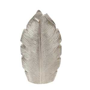 Vase à plumes en métal moderne très prisé, fait main, décoration de table, hauteur 39 cm, finition argentée - Product Image 4