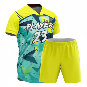 Custom Red lacrosse uniform <b>Set</b> Player 20 Blue Shorts V-Neck Sublimated Print Moisture Wicking Unisex Adult Apparel - Product Image 4