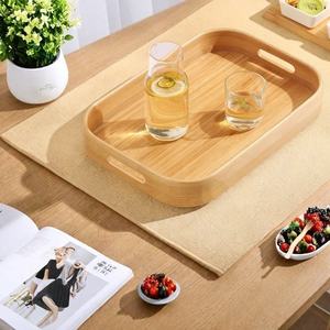 Plateau de service rectangulaire en bois artisanal Lavie Creations avec poignée, design floral/fruit Art Déco, luxe moderne, nouvelle arrivée - Product Image 2