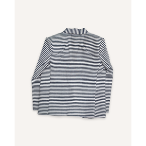 เสื้อเบลเซอร์เด็กผู้ชายลายทางสีขาวกรมท่า - Product Image 4