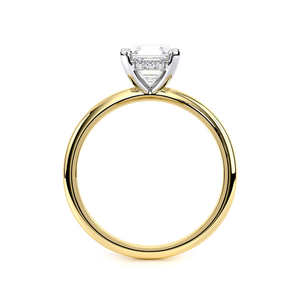 Anillo de Compromiso con Halo Oculto y Diamante Cultivado en Laboratorio con Corte Asscher, 2.10 CTW, Oro Sólido de 14K, Chapado en Rodio, Certificado IGI, Elegante y Vintage - Product Image 6