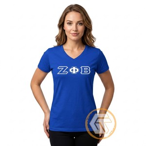T-shirts d'été personnalisés Zeta Phi Beta pour femmes, vêtements de sororité décontractés, 100 % coton de haute qualité, collection Trésors Grecs - Product Image 3