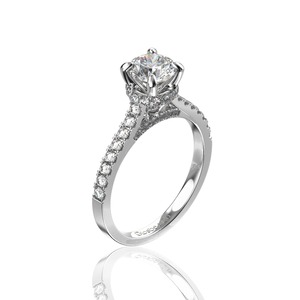 Glosbe Co Women's 18K Solid Gold Natural Diamond Engagement <b>Ring</b> 6mm Center Stone for Certified Daily Wear Vietnam Jewelry - Product Image 2