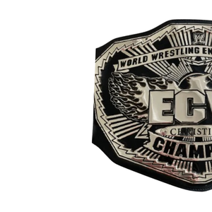 เข็มขัดแชมป์ ECW คริสเตียน สายสีดำ พร้อมดีไซน์แผ่นเงิน ของสะสมระดับพรีเมียมจาก World Wrestling Entertainment - Product Image 3
