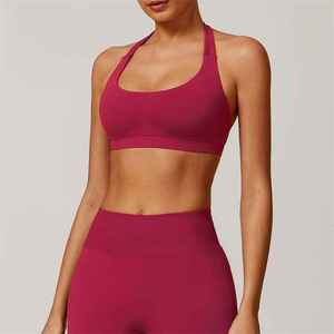 สปอร์ตบราแบบใหม่ แห้งเร็ว เรียบง่าย สำหรับผู้หญิง ให้การซัพพอร์ตสูง ควบคุมเหงื่อได้ดี เหมาะสำหรับการออกกำลังกายหนัก และฟิตเนส - Product Image 6