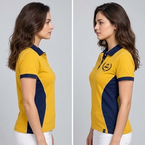 เสื้อโปโลผู้หญิงแบบสั่งทำ เสื้อผ้าลำลองแขนสั้น เนื้อผ้าระบายอากาศ น้ำหนักเบา สวมใส่สบาย ทรงพอดีตัว แฟชั่นพรีเมียมสำหรับผู้หญิง - Product Image 5