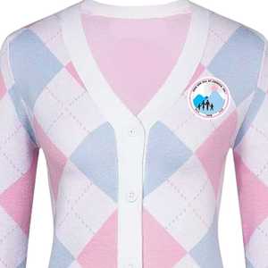 Pull Argyle Jack and Jill pour femme, col en V, cardigan boutonné, tricot doux, style preppy, tenue scolaire pour femme, boutique de mode - Product Image 5