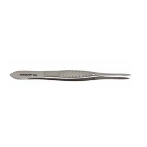 Pince conjunctivale ophtalmique Moorfield délicate, manuelle, à section rainurée, avec poignée plate, pointe de 0,5 mm, longueur totale de 11 cm - Product Image 4