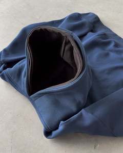 Sudadera con capucha doble extragrande personalizada, de algodón 100% grueso, estilo urbano, para hombre, de alta calidad, premium, OEM. - Product Image 2